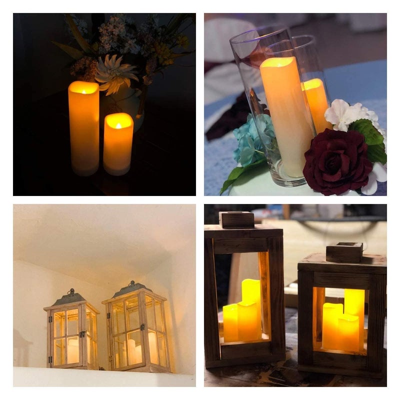 Aignis 12pcs Flameless LED Candles Battery Operated with 10-Key Remote Timer, Outdoor Indoor Waterproof, Warm Flickering Glow for Cozy & Romantic Home/Wedding/Holiday DÃ©cor(D2.2''xH4/5/6/7'') - Image 5